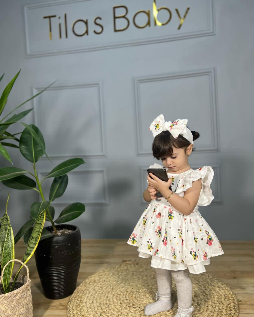 کد 2413 پیراهن طرح نرجس - Image 3