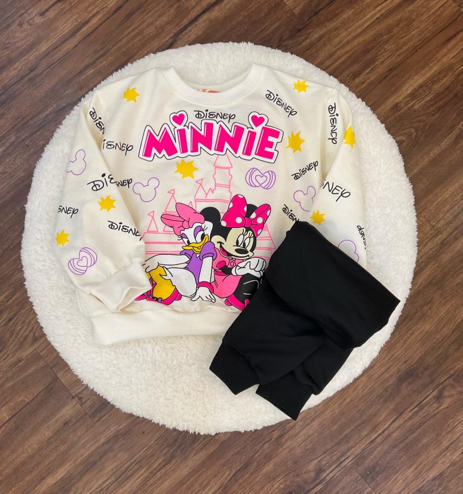 کد ۱۱۳۲ بلوز شلوار طرح MINNIE