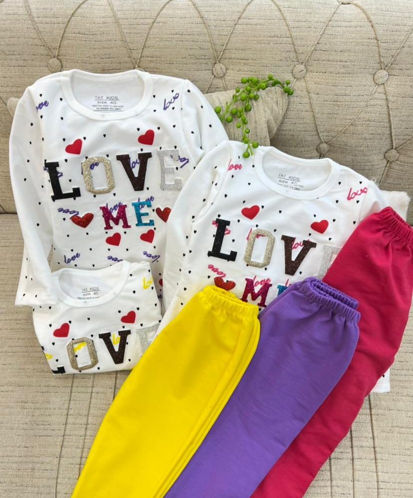 کد ۱۶۷۷ ست بلوز شلوار LOVE ❤️ ME