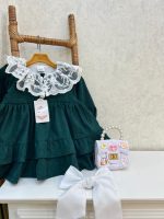 کد ۱۶۸۱ پیراهن طرح شانلی سبز - Image 3