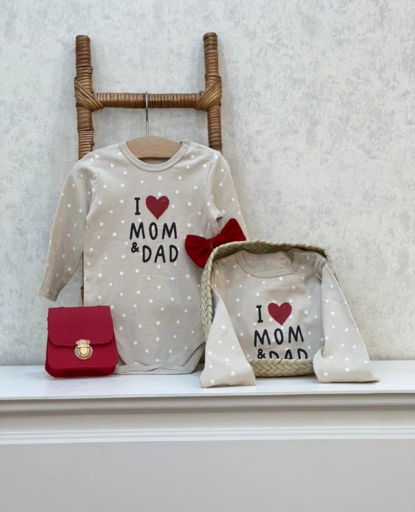 کد ۱۷۰۳ بادی وارداتی I ❤️ MOM AND DAD