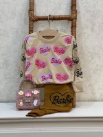 کد ۱۷۰۷ بلوز شلوار طرح قلب باربی - Image 6