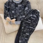 کد ۱۹۰۰ بلوز شلوار مشکی طرح LRLS HONEY