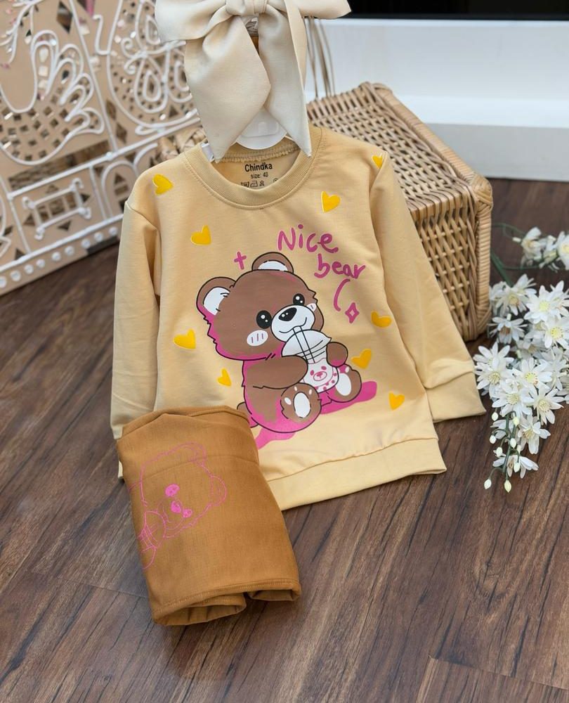 کد ۱۹۱۲ بلوز شلوار طرح Nice bear