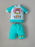 کد ۲۰۶۱ تیشرت شلوارک دختر summer time - Image 2