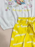 کد ۲۰۹۳ تاپ شلوارک وارداتی طرح بلبل - Image 2
