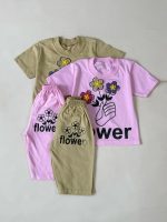 کد ۲۱۵۲ تیشرت شلوارک گل برجسته طرح میکا - Image 4