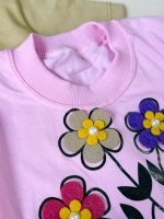 کد ۲۱۵۲ تیشرت شلوارک گل برجسته طرح میکا - Image 2