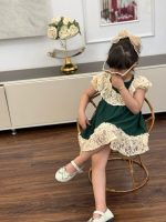 کد ۲۱۵۹ پیراهن دانتل سبز پانته آ - Image 3
