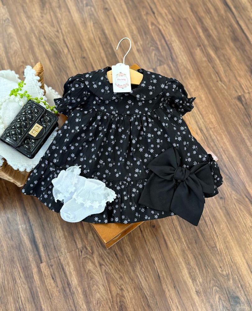 کد 2116 پیراهن طرح BLACK SPRING آستین کوتاه