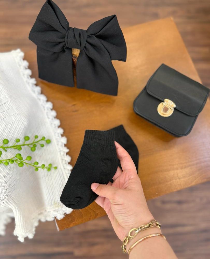 کد ۲۱۴۷ جوراب ساده مشکی مچ دار SILK