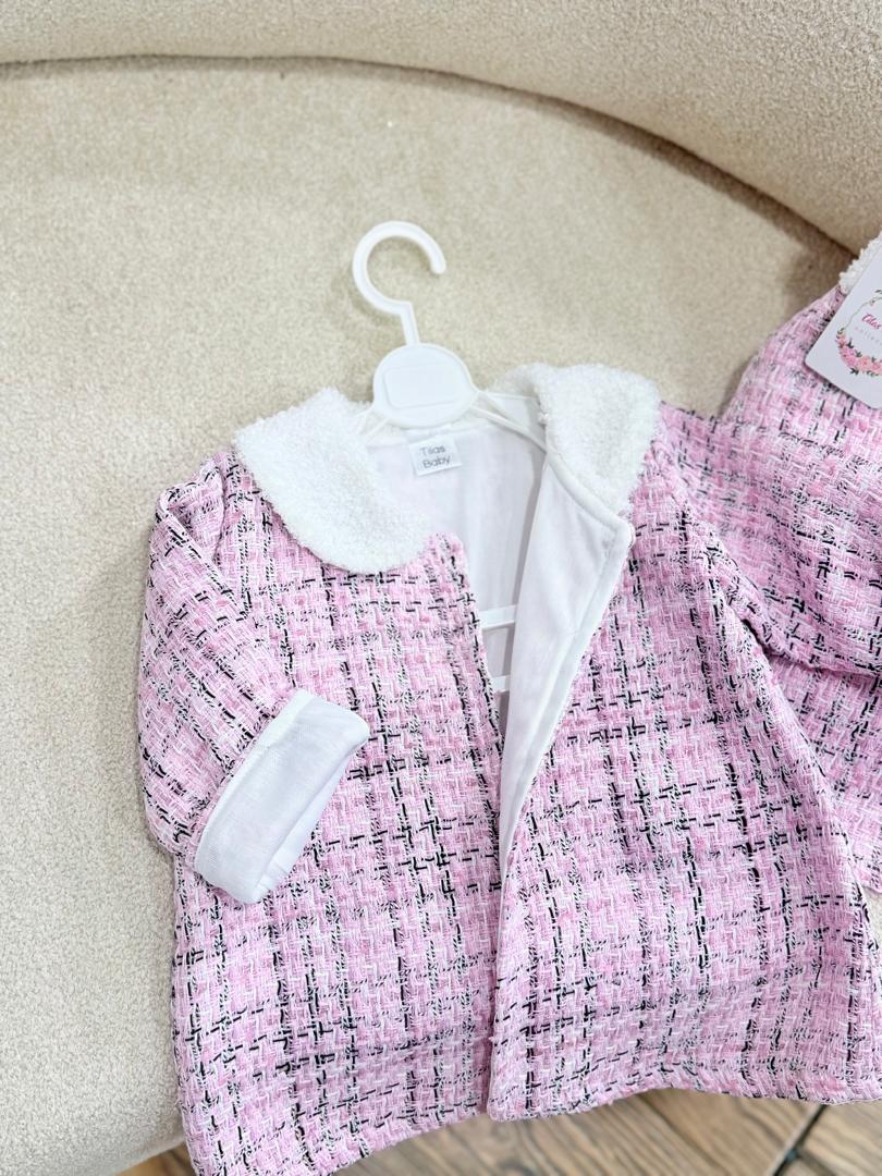 IMG-20251029-WA0021 کد ۲۸۰۰ سارافون +کت شنل چهارخونه صورتی - Image 4