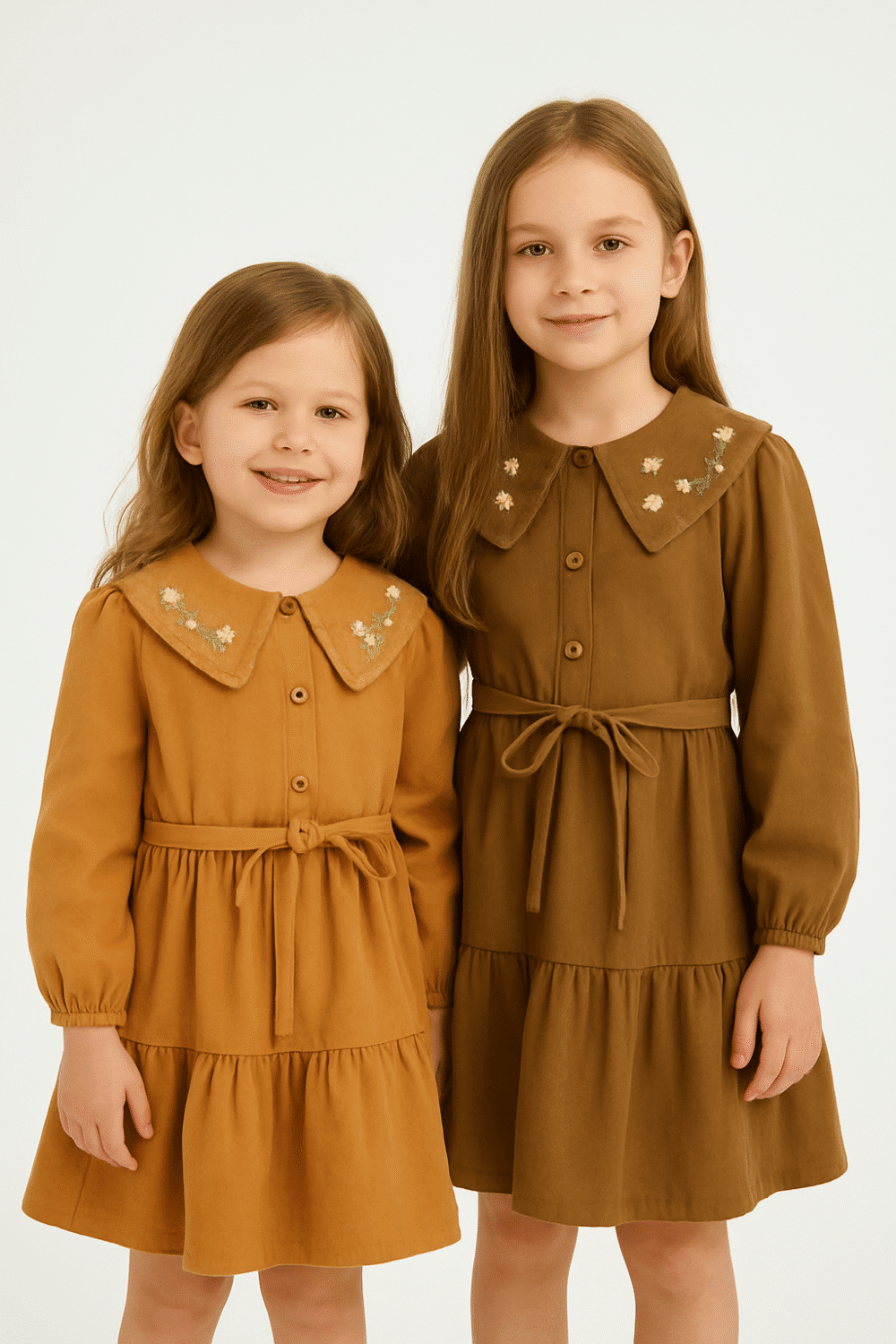 کد ۲۷۵۷ پیراهن یقه گلدوزی طرح مهربان - Image 2