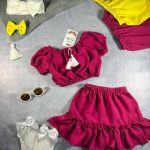 نیم تنه و دامن طرح ساحلی کد۷۶۴