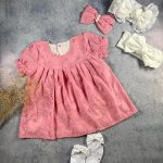 کد ۵۹۳ صورتی سوزندوزی ۱تا۲سال