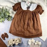 کد ۷۷۱ طرح سوزندوزی قهوه ای 3تا6ماه