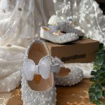 کفش مجلسی مرواریدی سفید