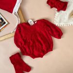 کد ۹۶۲ بادی دانتل قرمز یلدایی طرح قدیم