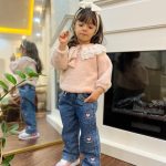 کد ۱۰۲۹ شلوار جین گلدوزی قلبی