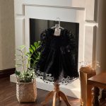 کد ۱۱۵۴ پیراهن قلبی توری مشکی طرح روژین