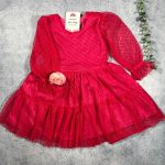 کد ۱۲۶۲ پیراهن توری سرخابی