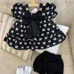 کد ۱۲۶۹ پیراهن پاپیونی مشکی