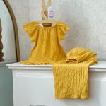 کد ۱۳۰۷ بلوز شلوارک زرد