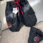 کد ۱۳۱۲ شلوارک جین میدی زغالی