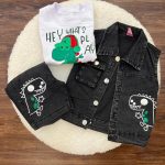 کد ۱۳۳۱ ست سه تیکه جین طرح تمساح