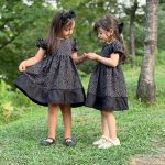 کد ۱۳۳۷ پیراهن مشکی طرح گلی