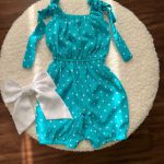 کد ۱۳۵۱ رامپر خالدار آبی فیروزه ای