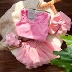 کد ۱۴۱۶ تاپ و دامن صورتی