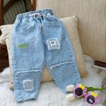 کد ۱۴۶۰ شلوار جین طرح Base