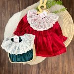 کد ۱۵۸۶ پیراهن مخمل پرنسسی