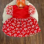 کد ۱۶۱۹ پیراهن قرمز گل گچی