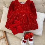 کد ۱۶۴۵ پیراهن تمام پولکدوزی قرمز