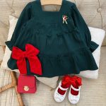 کد ۱۶۴۶ پیراهن طرح مارال سبز جدید