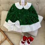 کد ۱۶۵۰ پیراهن پولکدوزی سبز