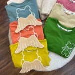 کد ۱۶۹۹ کراپ شلوار طرح خرس بال دار