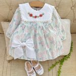 کد 2073 پیراهن وارداتی طرح امیلی سبز