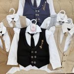 کد ۱۸۵۴ سه تیکه جلیقه + پیراهن+ شلوار پسرانه