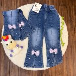 کد ۱۷۶۰ شلوار جین وارداتی دمپا پاپیونی