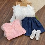 کد ۱۷۶۵ بلوز وارداتی +دامن طرح کلارا