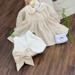 کد ۱۷۷۹ ست جلیقه خز + پیراهن موسلین طرح اردک