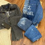 کد ۱۷۸۵ کت و شلوار جین طرح CHANEL