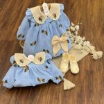 کد 1814  پیراهن کبریتی طرح برلیان آبی