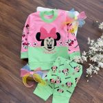 کد ۱۸۲۲ بلوز شلوار میکی موس پاپیون قرمز