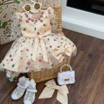 کد ۱۸۸۰ پیراهن + گلسر ست طرح حسنا