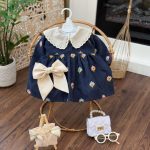 کد ۱۹۰۳ پیراهن طرح چشمک سرمه ای