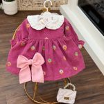 کد ۱۹۱۴ پیراهن کبریتی گلدوزی سرخابی